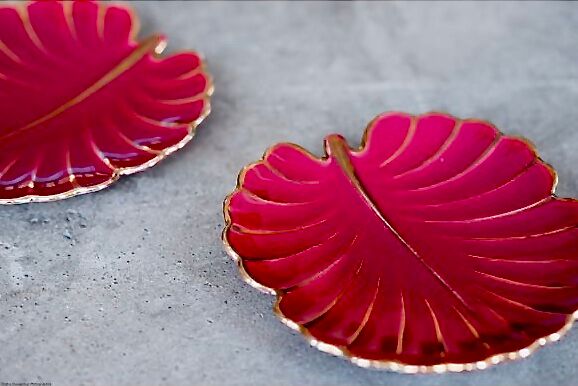 Presentation plates Rubin Gefle Percy. Made in Sweden. 1950s