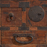 Antique Japanese chest with drawers and ironwork – portable tansu – Meiji–Taishō period (c. 1880–1920)