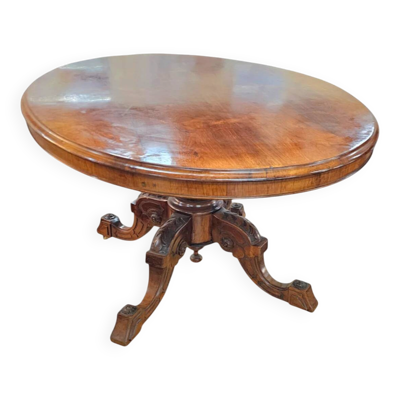 Table ovale à plateau basculant victorien, table de petit déjeuner / années 1840