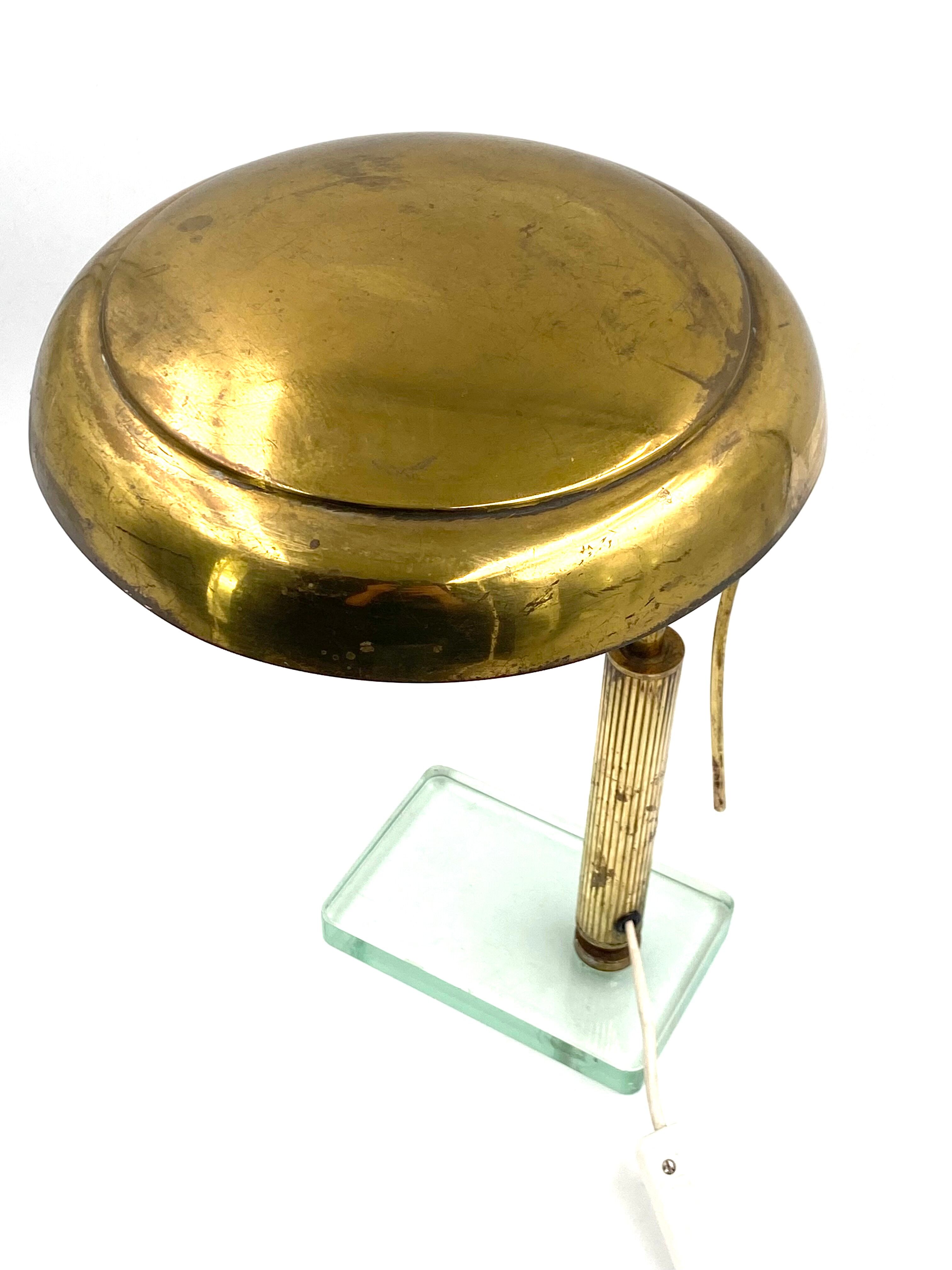 Brass table desk lamp, Fontana Arte, circa 1940