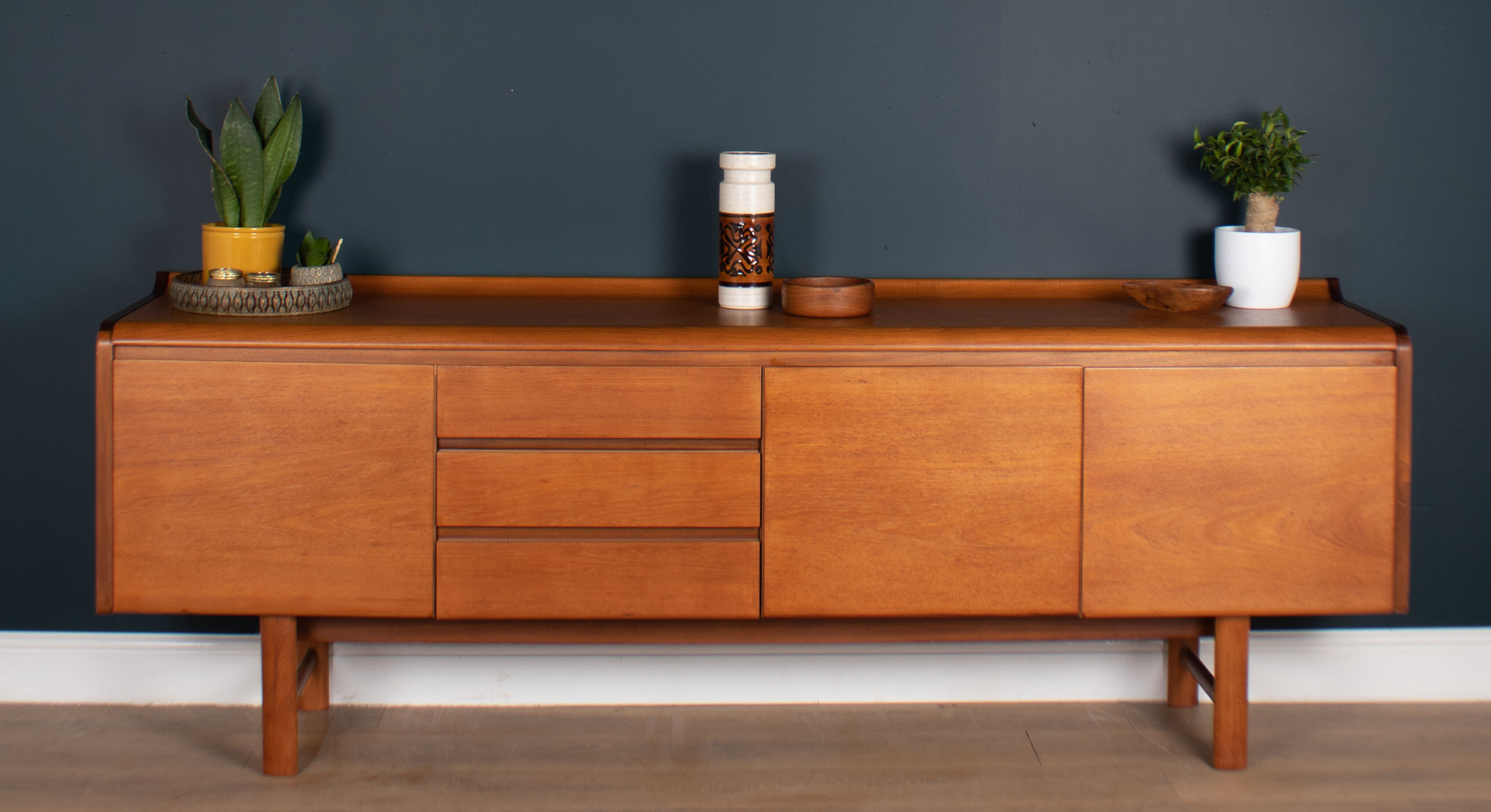 Restored Teak Retro 1960s Long White & Newton Petersfield Sideboard