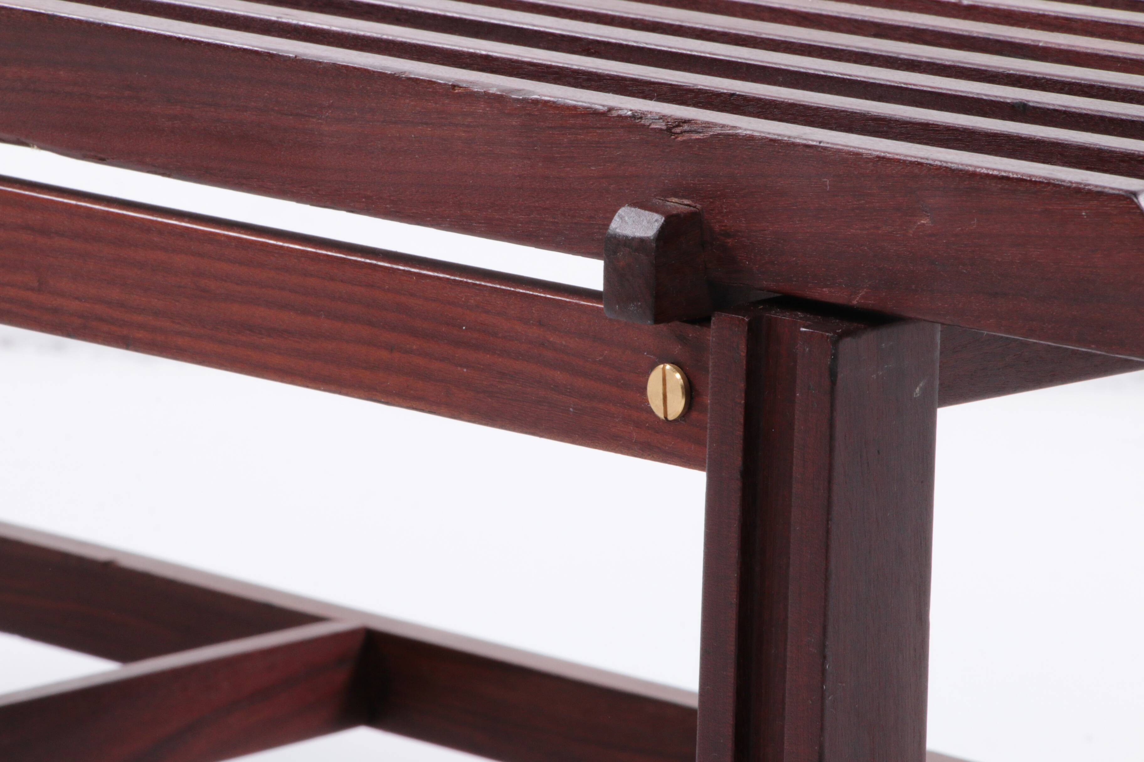 Vintage Wooden Bench, Italian Design 1960