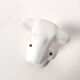 Coat rack hook in white art deco porcelain