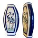 Pair of flat ceramic vases, KERALOUVE LA LOUVIERE