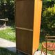 Vintage wardrobe 1960 blond wood and metal feet