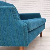 1970s, Danish 3-seater sofa, furniture wool, teak wood.