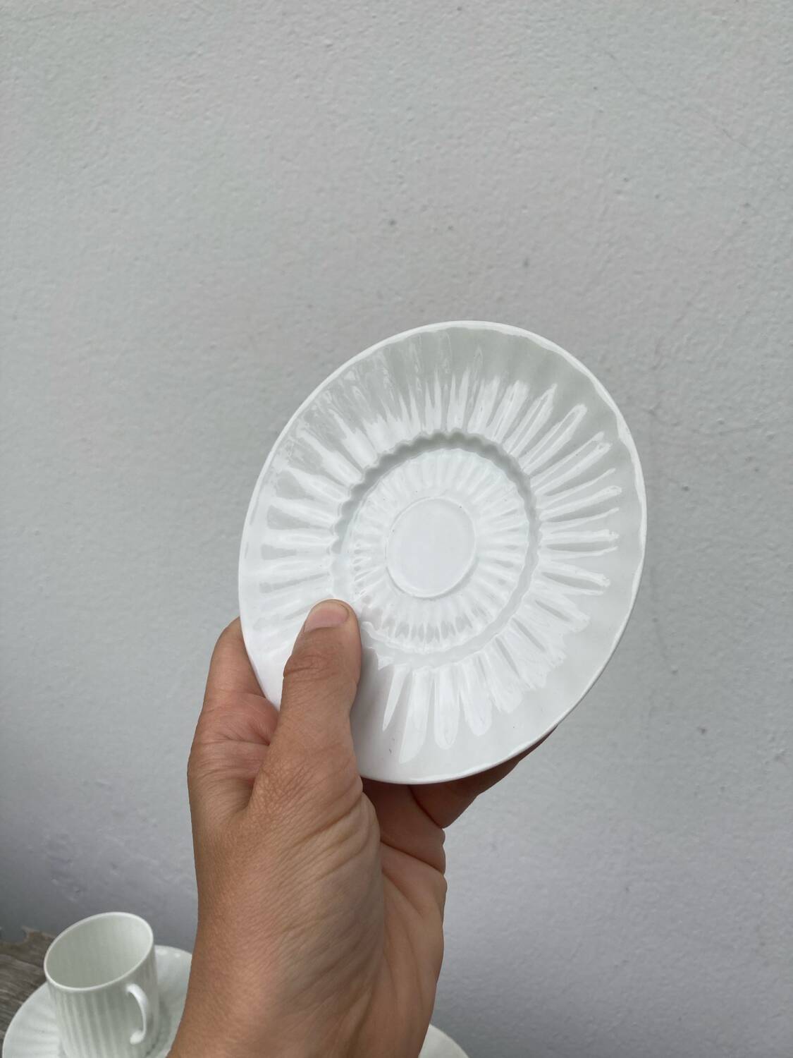 Limoges white porcelain coffee cups