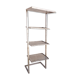 Industrial zigzag shelf in perforated metal