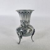 Tripod vase soliflore silver
