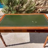 Desk green leather top