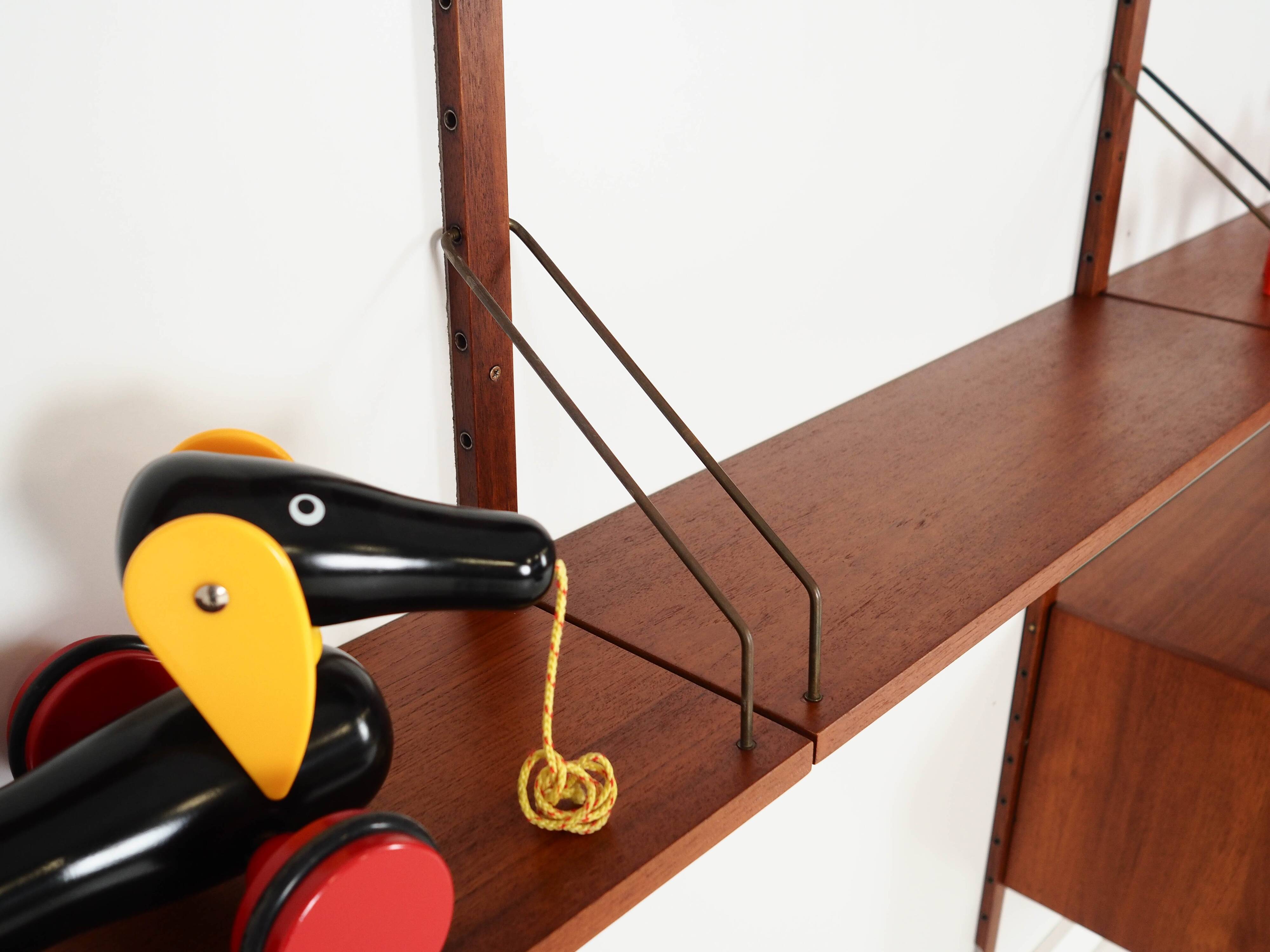 Teak shelving unit, Danish design, 1960s, production: Denmark