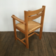Elm and straw armchair Roland Haeusler for Maison Regain