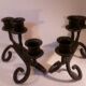 Pair of sconces in wrought iron