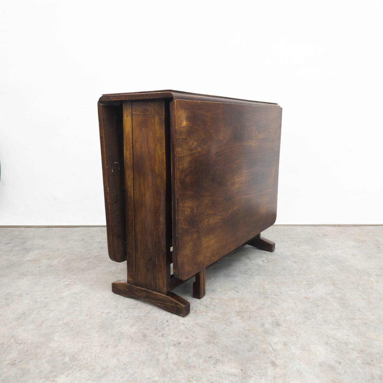 Vintage French Wood Drop Leaf Table, 1930s