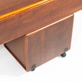 Mid-Century Modern Bed with Nightstands by Fabio Lenci for Bernini, Italy, 1970s