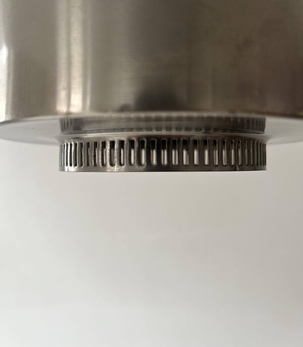 Lustre moderniste vintage, métal chromé, France 1940