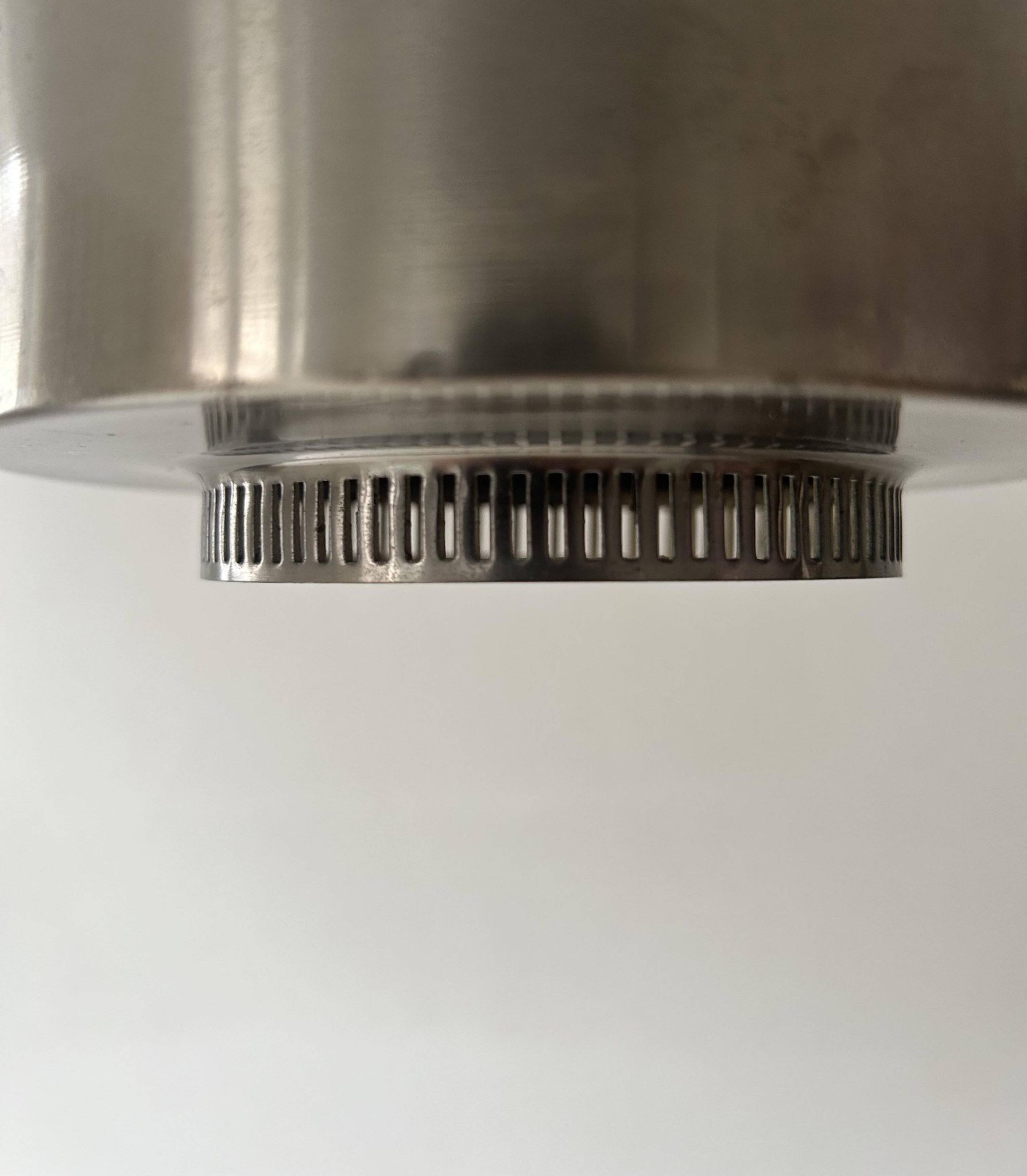 Vintage modernist chandelier, chrome metal, France 1940s