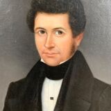 Poulet, portrait d’un gentleman, huile sur toile, XIXème siècle
