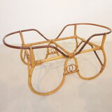 Vintage mid century rattan cradle