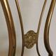 Vintage Paolo Buffa Brass Vanity Chair: Chiavari Style, Blue Fabric, 1950s