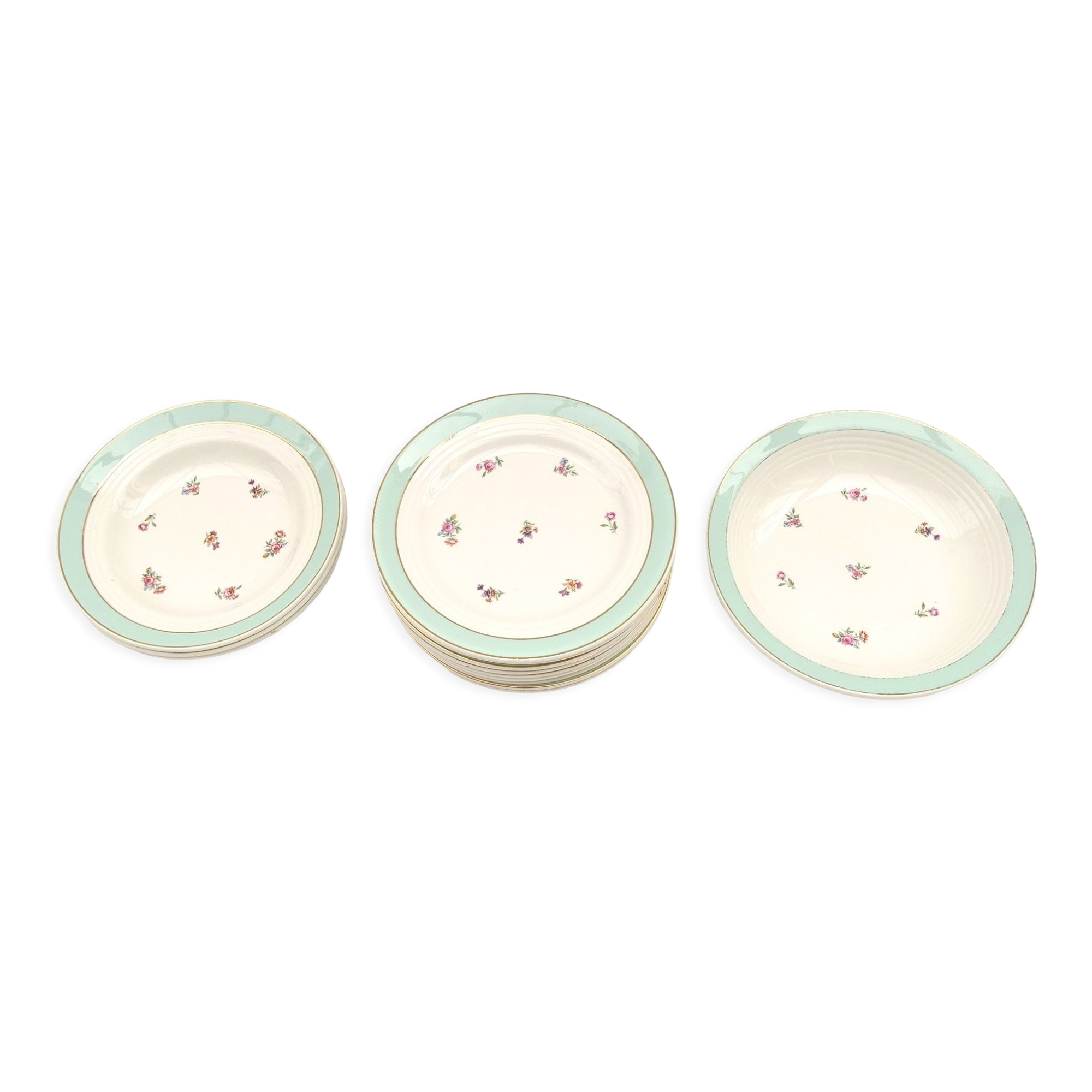 Lot of plates and semi-porcelain dish