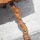 Tripod wood table, root table, natural wood table, vintage coffee table, brutalist