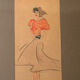 Dessin aquarelle « cow girl «