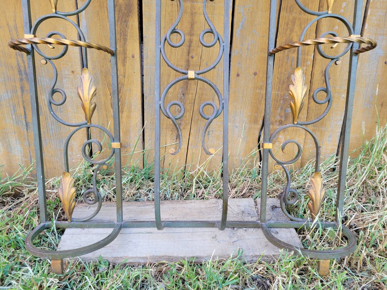 Art Deco 1930s wrought iron coat rack and hat stand