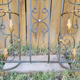 Art Deco 1930s wrought iron coat rack and hat stand