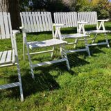 Set armchairs and garden table vintage circa 1970 R Gleizes