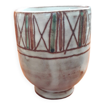 Vintage Vallauris vase by Jean Rivier