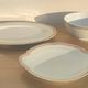 3-piece service Limoges porcelain Médard de Noblat "Windsor Salmon"