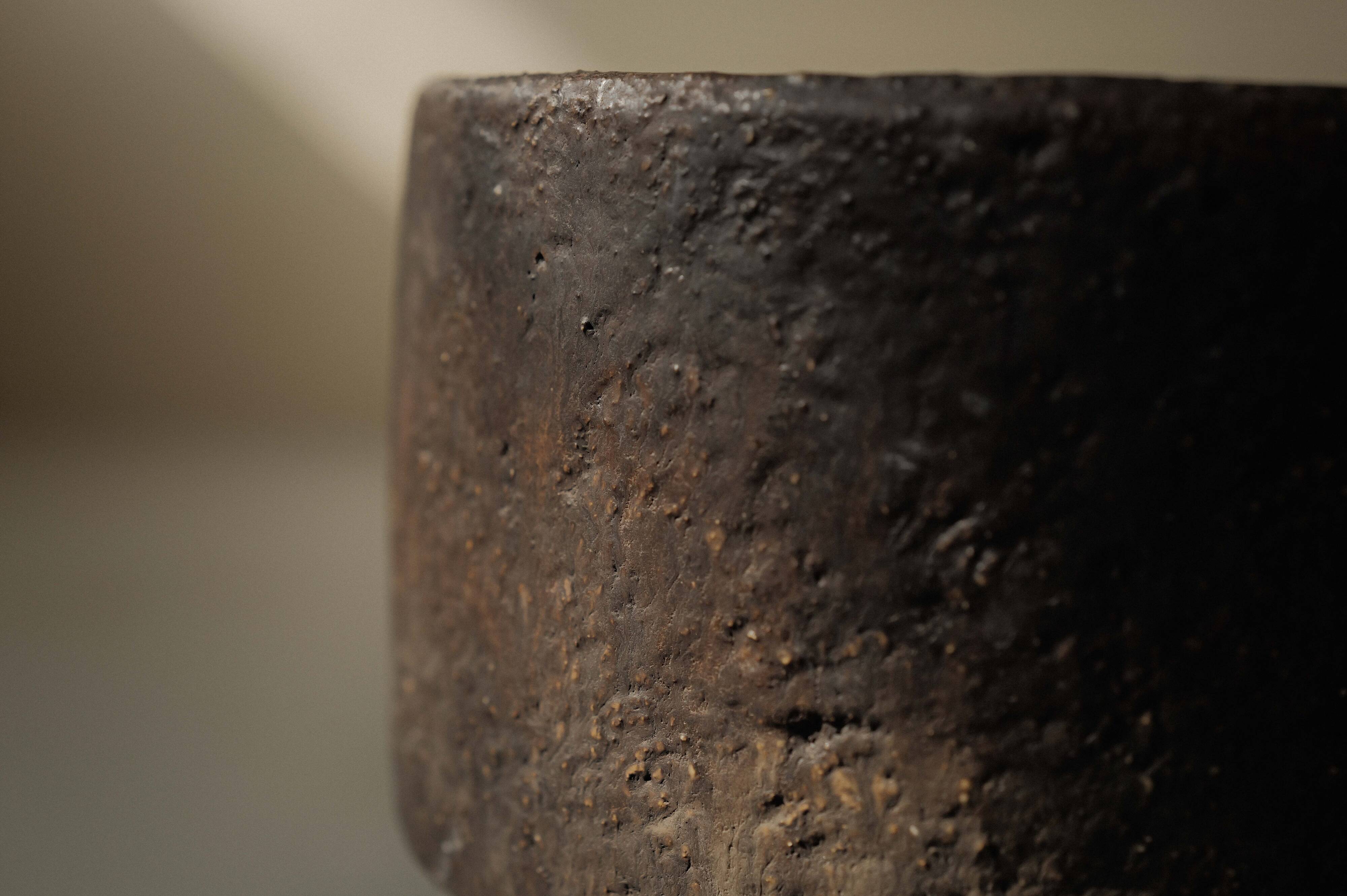 Large sculptural glazed ceramic planter, circa 1970