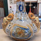 Old Nevers earthenware flask