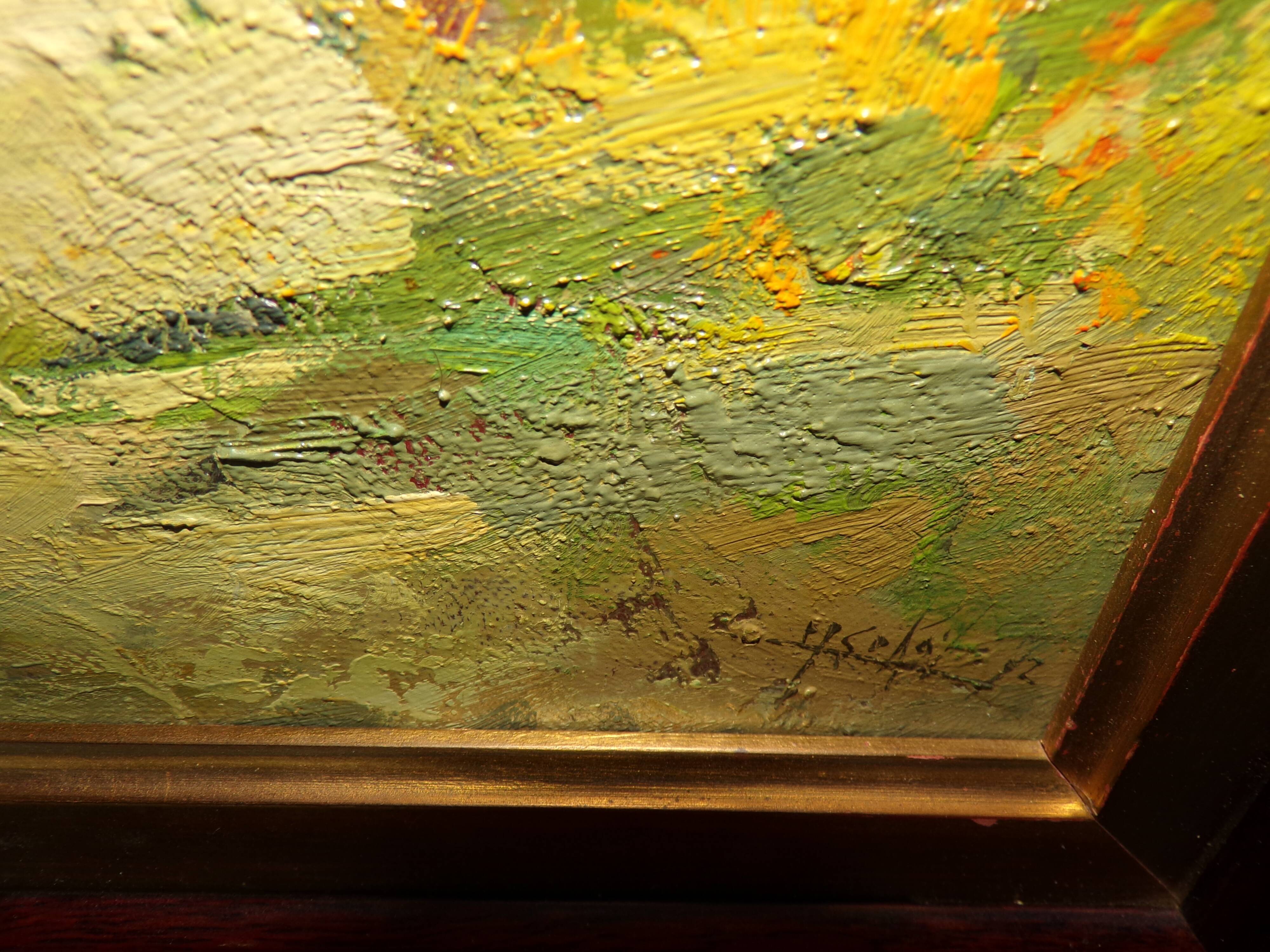 Oil painting painting painting signed Sokol 1972