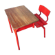 Bureau d'écolier rouge enfant vintage