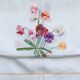Rectangular tablecloth 160 x 240cm embroidered flowers "sweet peas"