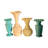 Opaline vases lot of 4