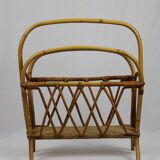 Rattan magazine holder
