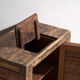 Low Shanxi cabinet in elm with carved door – China, circa 1930