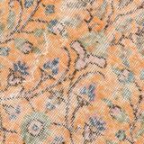 7x10 Pale Orange Floral Vintage Rug, 204x296Cm
