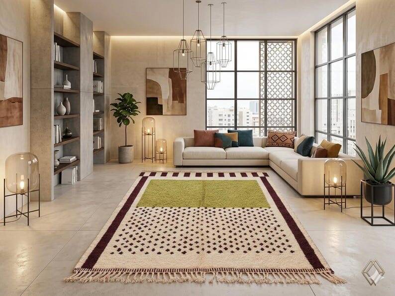 Handmade pure wool rug 150/250 cm