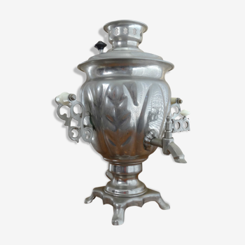 Electric Russian nickel brass boiler Samovar de Tula  1979