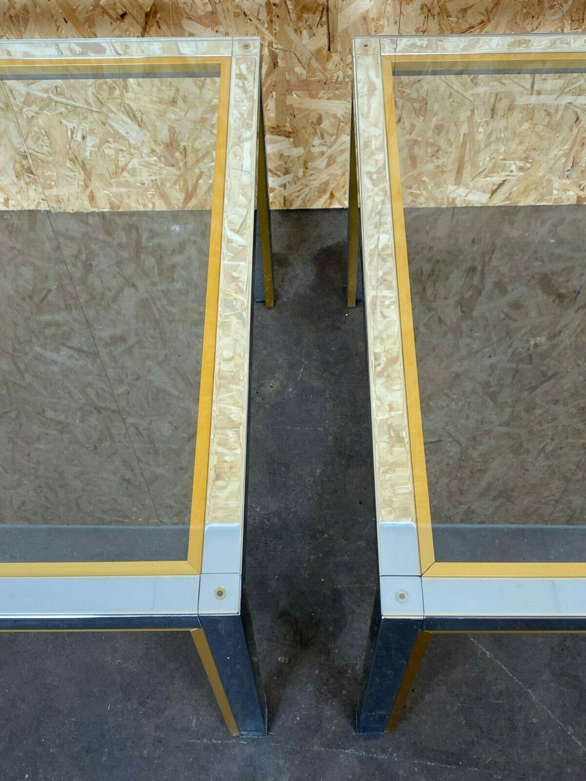 Coffees tables in chrome & brass