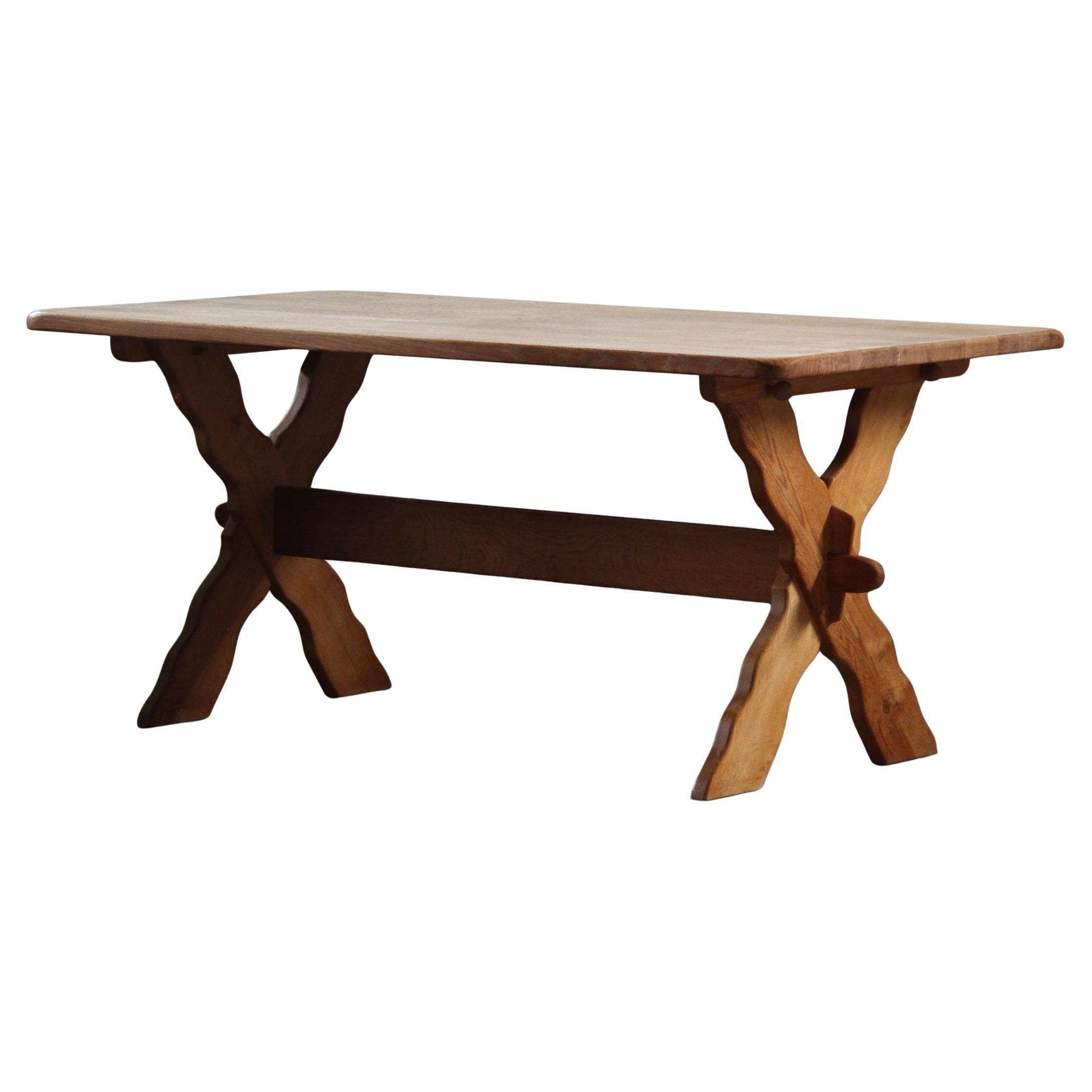Danish Extendable Dining Table with Leaves in the Style of Henning Kjærnulf, 1960