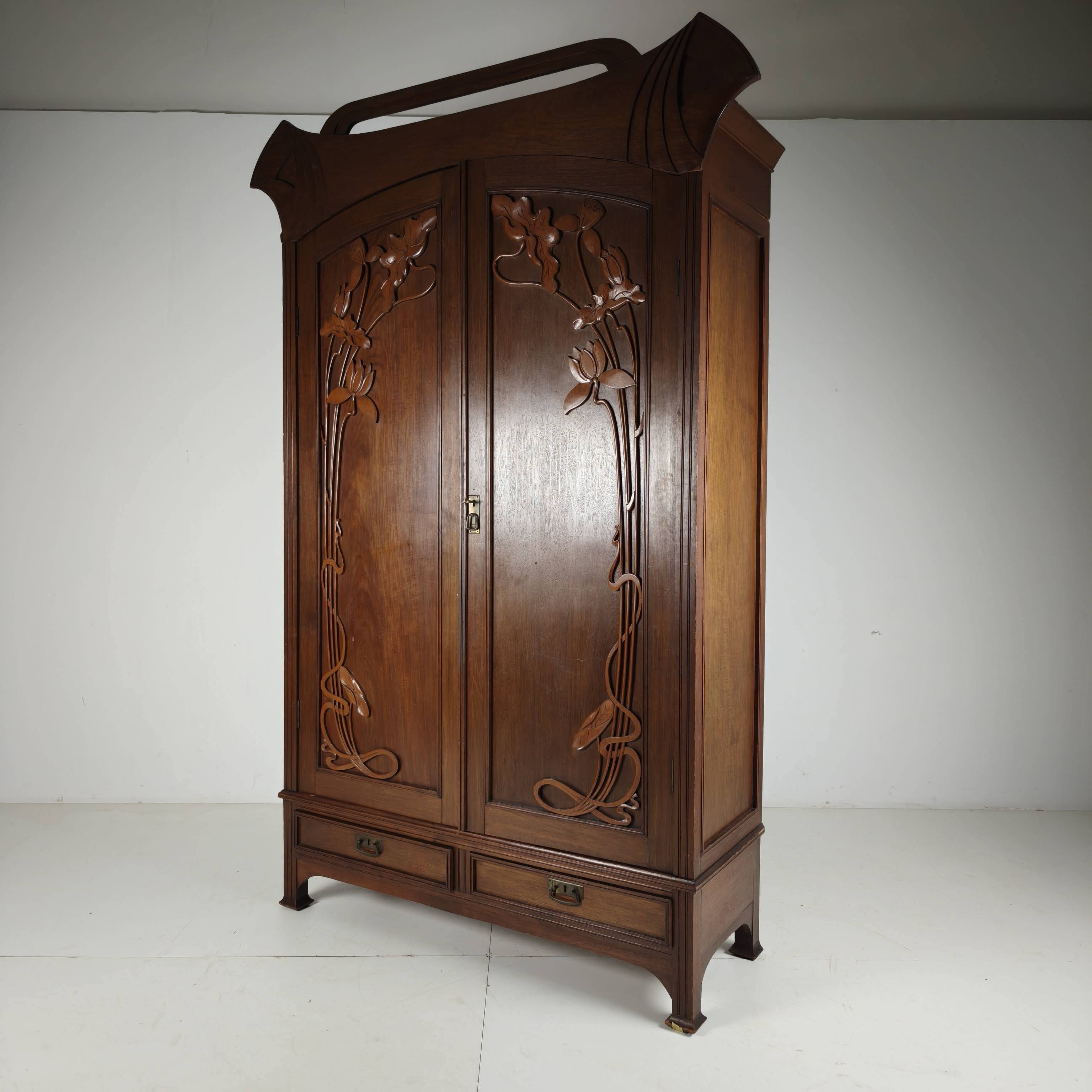 Art Nouveau Wardrobe, circa 1900