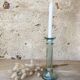 Green water candle holder