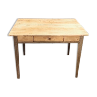 Raw wooden farm table