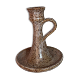 Cellar rat candlestick in enamelled speckled sandstone