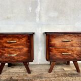 Pair of vintage bedside table and sofa end table